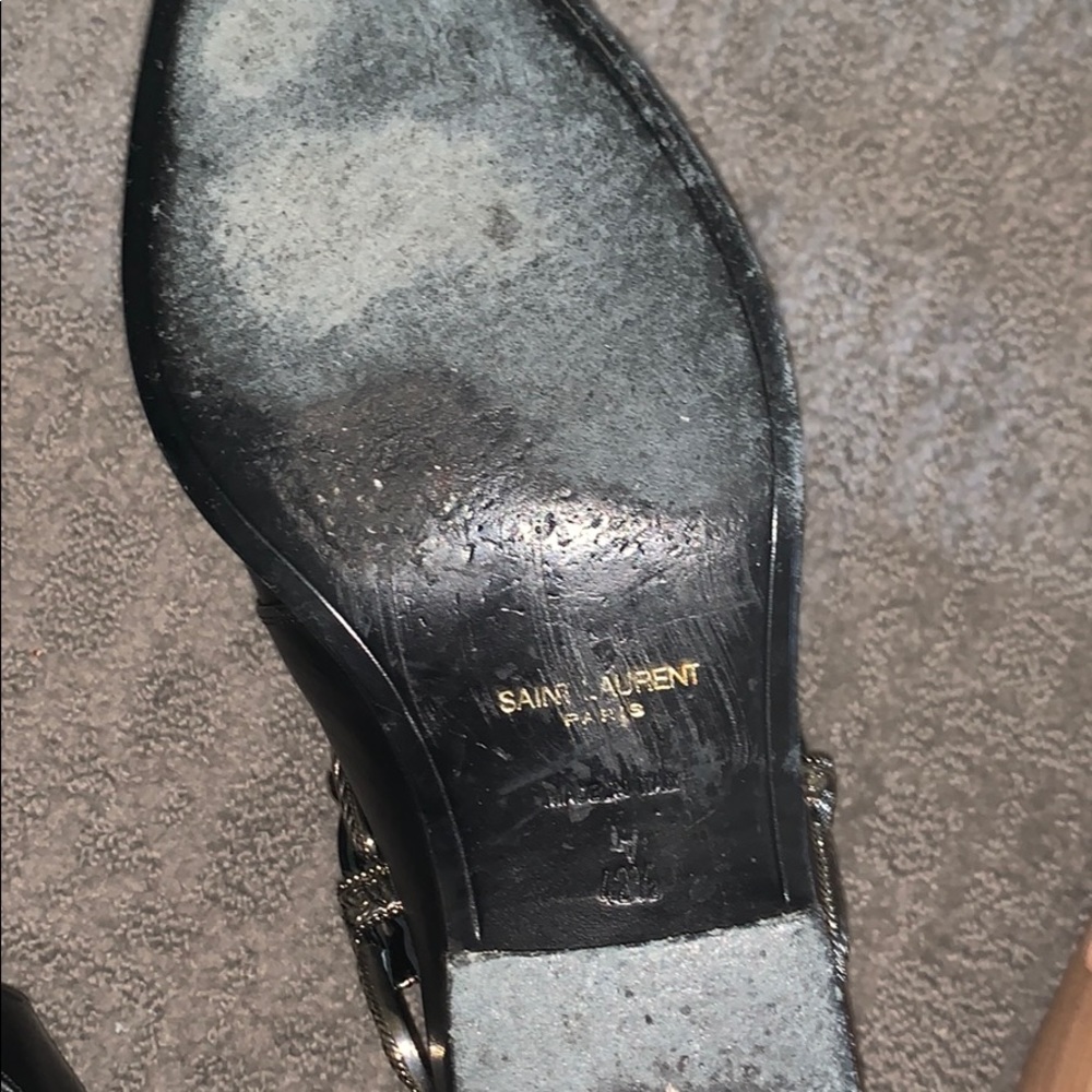Saint Laurent Black Duckies 42.5 - silver buckles - Picture 5 of 5